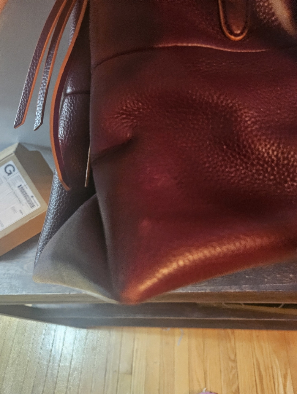Coach Borough Pebbled Leather in Oxblood Burgundy - Picture 8 of 15